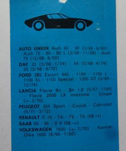 2 st. torkarblad. Auto Union / Audi 60-90 ( 05.68-> 06.69 ) Audi 72, 80, 80L ( 03.68-> 11.68 ) Audi 75 ( 12.68-> 06.69 ) Daf 33 ( 05.68-> 01.74 ) Daf 44 ( 05.68-> 04.74 ) Daf 55 ( 05.68-> 09.72 ) Ford Escort ( 05.69-> 12.74 ) Peugeot 304 Sport, coupé, cab ( 09.71-> 03.72 ) Renault R16 TA, TS, TX, 1968-> upp SAAB 95, 96, V4, 1968-> upp VW 1600 ( upp till ->07.1970 ) VW Karman Ghia 1600 ( 08.66-> 07.69 Lancia Längd 35.5 cm.